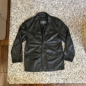 Black leather jacket